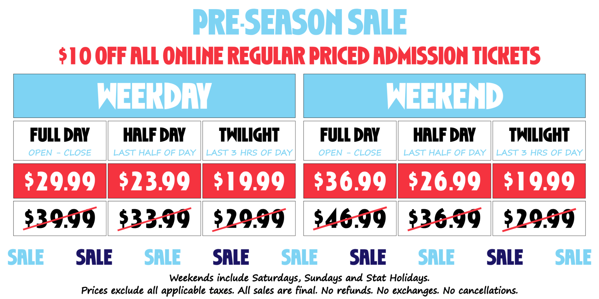 Pre-Season Sale Pricing