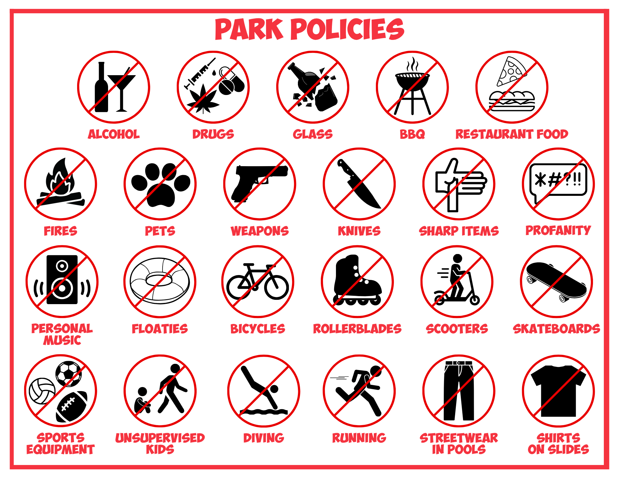 Waterpark Policies