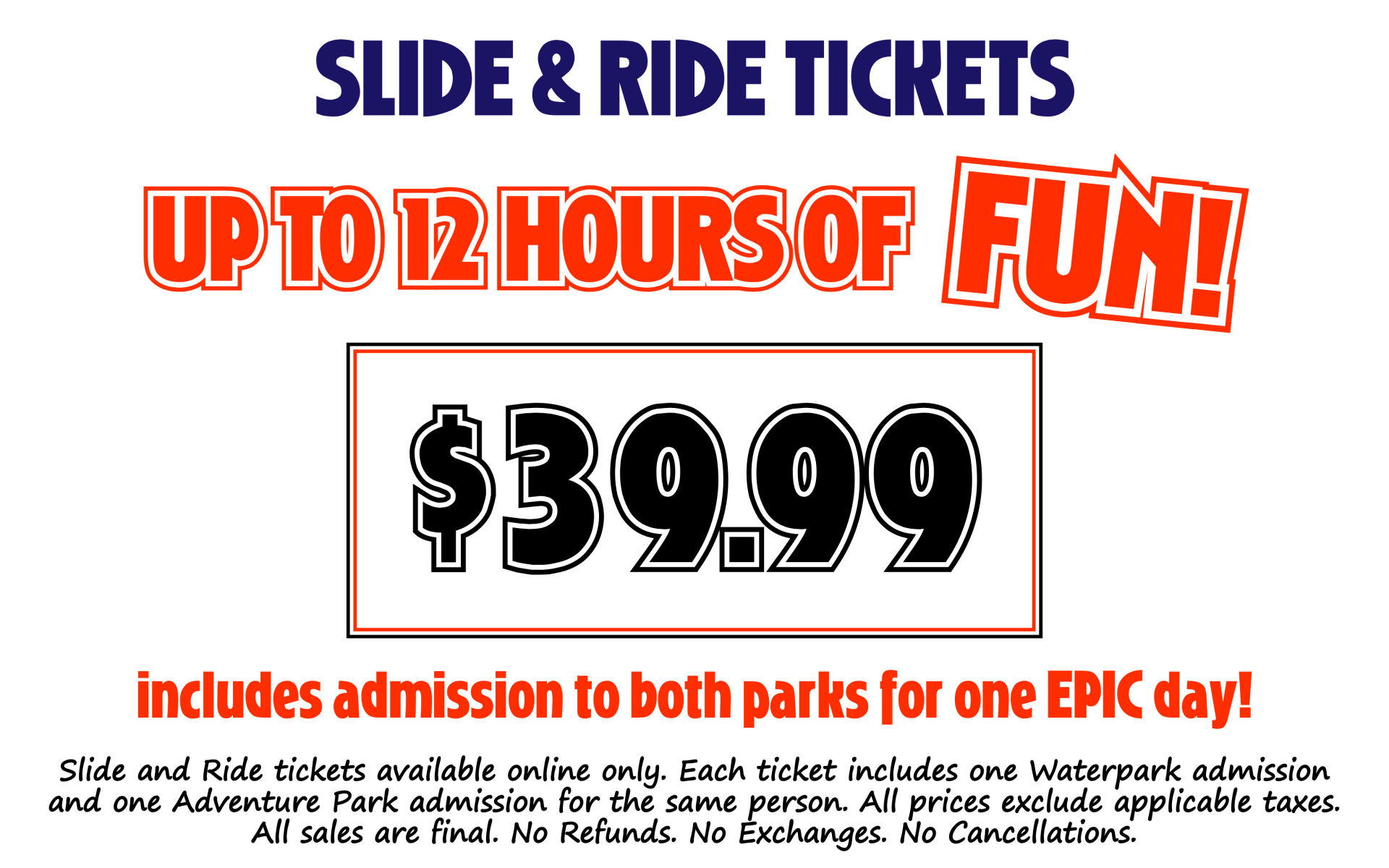 NEW Slide & Ride Pricing